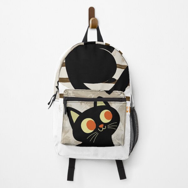 Item preview, cute cat dark orange happy halloween - Black Cat Halloween - dark night designed and sold by Prints-4All.