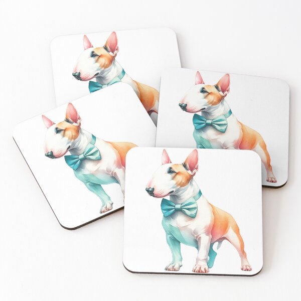Item preview, Chic Bull Terrier in Bow Tie designed and sold by WatercolorWhisk.