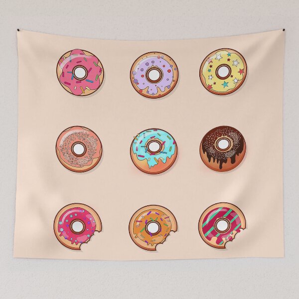 Item preview, Pattern of donuts designed and sold by KAY Artists.