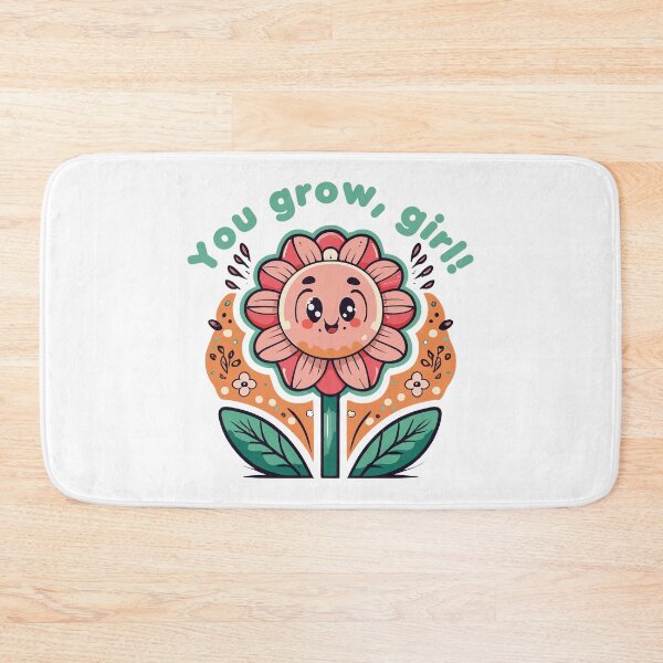 Item preview, Cute Kawaii Funny "You Grow, Girl!" Flower designed and sold by wingstar.