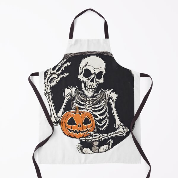 Item preview, Scary skeleton with a pumpkin in his hands. designed and sold by mariolasworld.