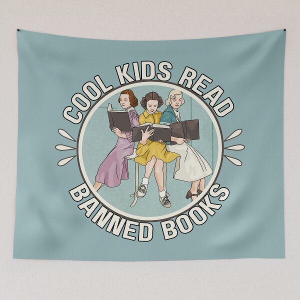 Item preview, Cool Kids Read Banned Books designed and sold by Unhinged Heather.
