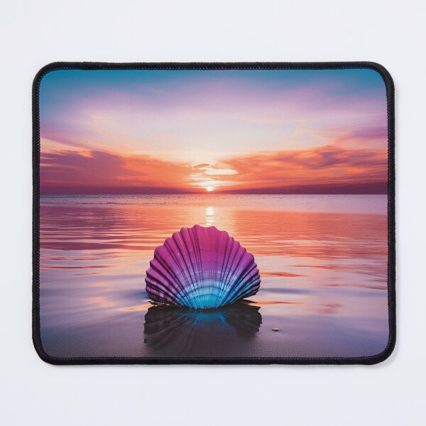 Item preview, Serenity shell seaside landscape digital print designed and sold by dcrc.