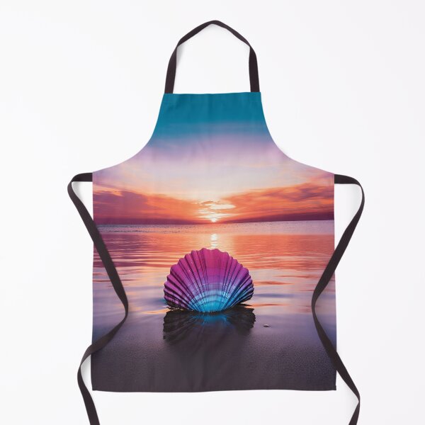 Item preview, Serenity shell seaside landscape digital print designed and sold by dcrc.
