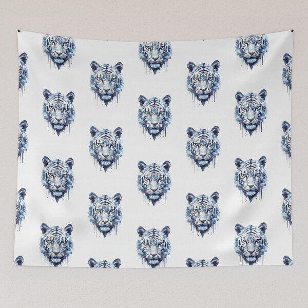 Item preview, Poly Art White Tiger designed and sold by Durro.
