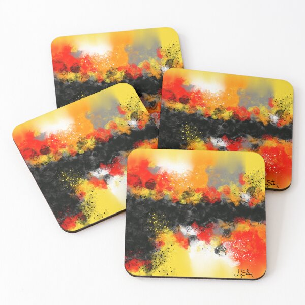 Item preview, Fire & Spice - Red Yellow Orange Black Abstract designed and sold by Joey Santiago.