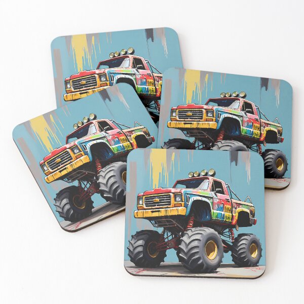 Item preview, Expressionism Car Monster Truck - Unique Abstract Automotive Art designed and sold by Kittyzens.