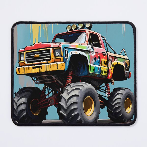 Item preview, Expressionism Car Monster Truck - Unique Abstract Automotive Art designed and sold by Kittyzens.