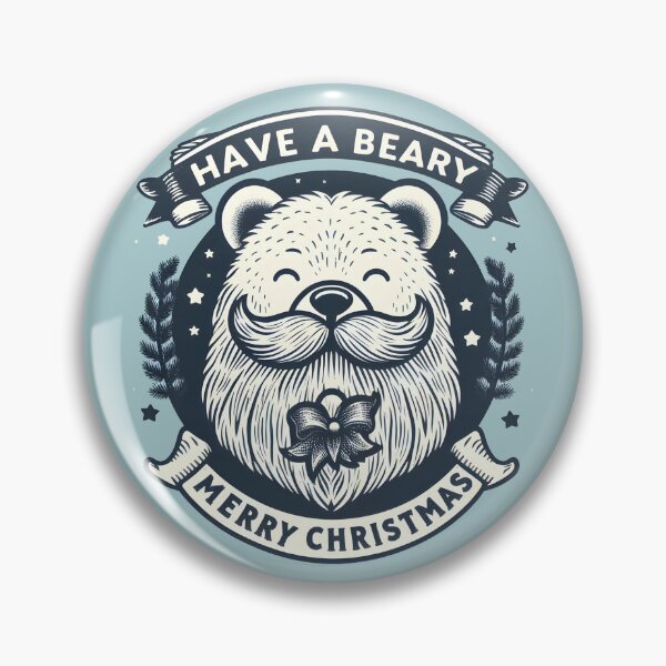 Item preview, Have a Beary Merry Christmas! Bear with Beard  designed and sold by Abystoic.