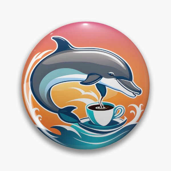 Artikelvorschau, Delphin beim Kaffeetrinken entworfen und verkauft von Devo07.