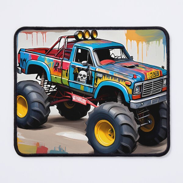 Item preview, Expressionism Car Monster Truck - Unique Abstract Automotive Art designed and sold by Kittyzens.