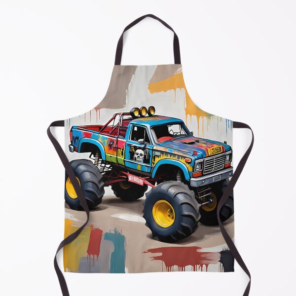 Item preview, Expressionism Car Monster Truck - Unique Abstract Automotive Art designed and sold by Kittyzens.