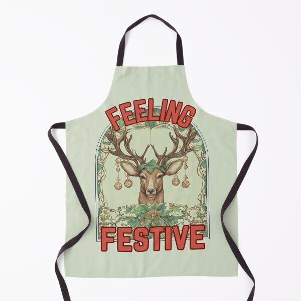 Item preview, Feeling Festive Reindeer Wearing Vintage Christmas Ornaments designed and sold by stargazerhill.