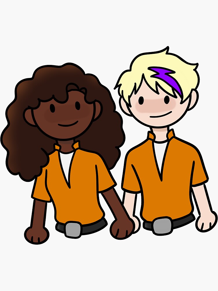 Thumbnail 3 of 3, Sticker, Deborah and Victor Holding Hands designed and sold by RMScheller.