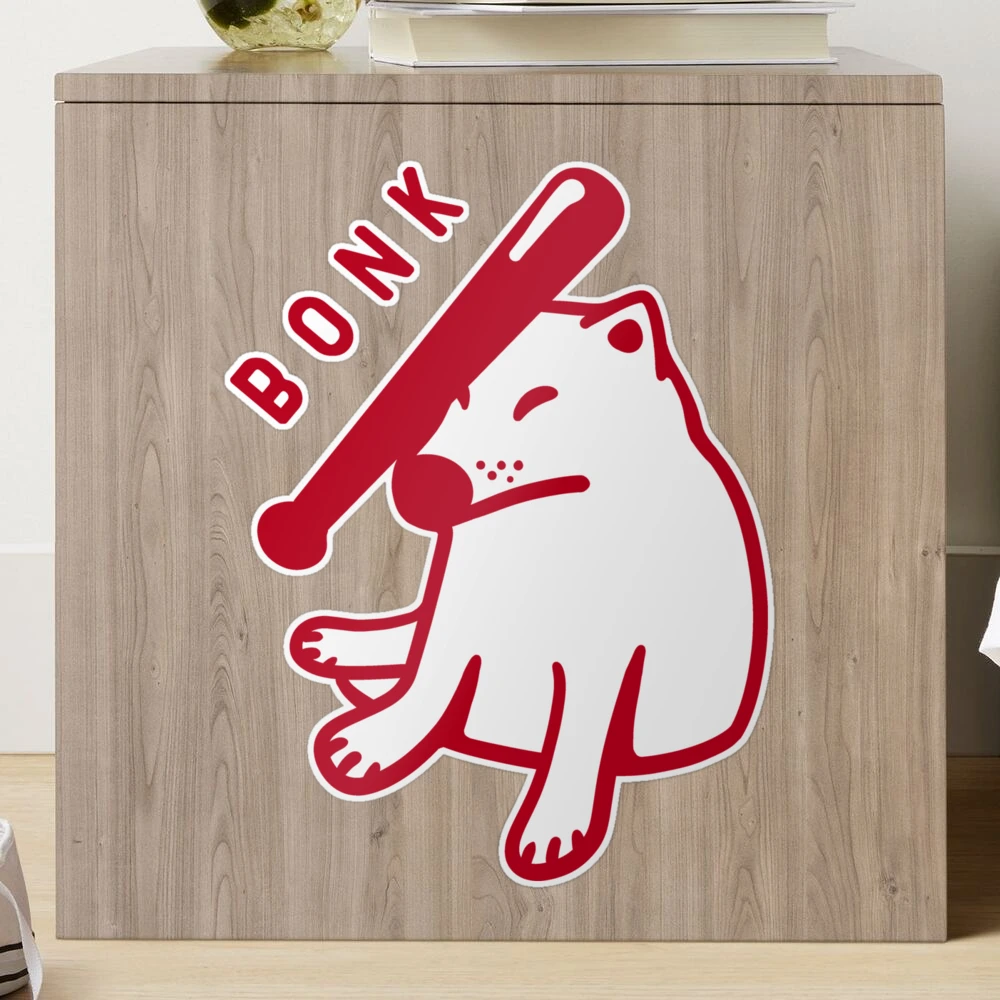Shiba Inu doge got a bonk. Design for meme lovers