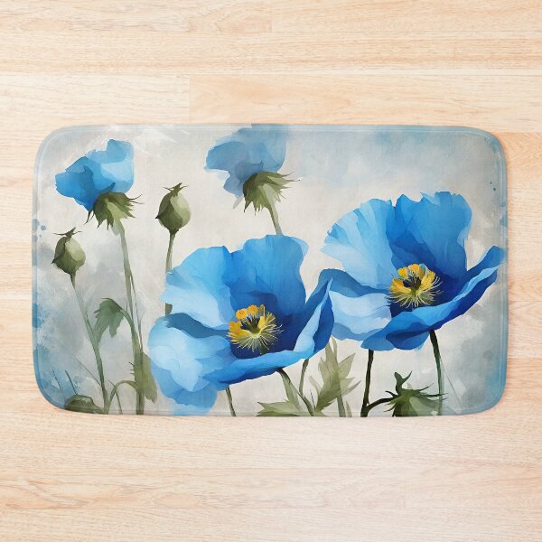 Item preview, Himalayan Blue Poppies Floral Art designed and sold by Glimmersmith.