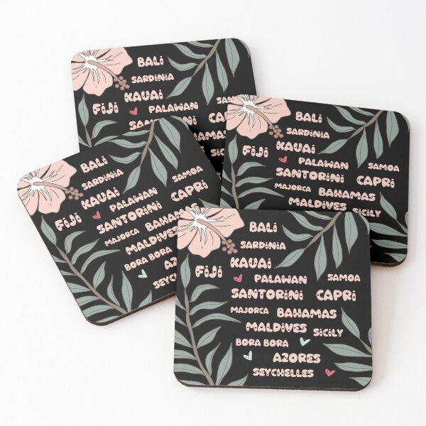 Item preview, Island Lovers Bucket List - Black designed and sold by Flapi Store.