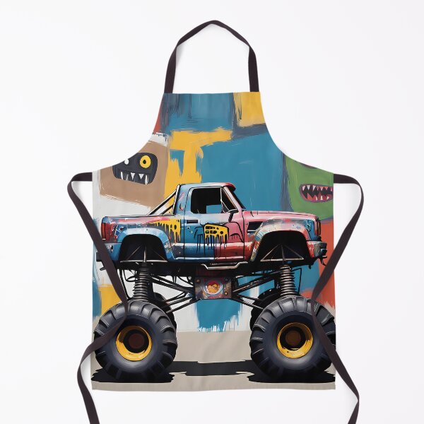 Item preview, Expressionism Car Monster Truck - Unique Abstract Automotive Art designed and sold by Kittyzens.