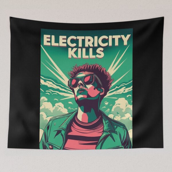 Item preview, electricity kills designed and sold by DesignBoutiquee.