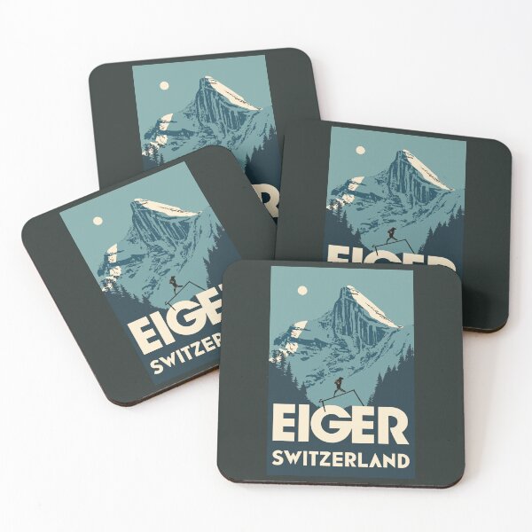 Item preview, A Vintage Travel Art of Eiger - Switzerland  designed and sold by GoodOldVintage.