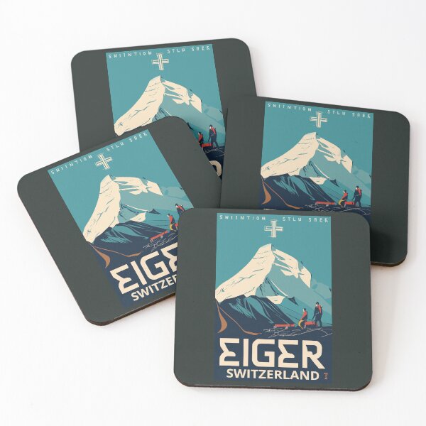 Item preview, A Vintage Travel Art of Eiger - Switzerland  designed and sold by GoodOldVintage.
