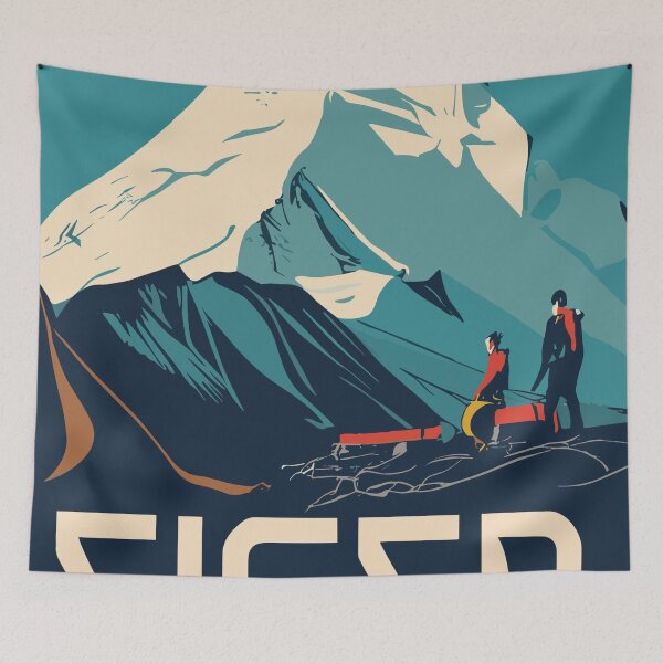 Item preview, A Vintage Travel Art of Eiger - Switzerland  designed and sold by GoodOldVintage.
