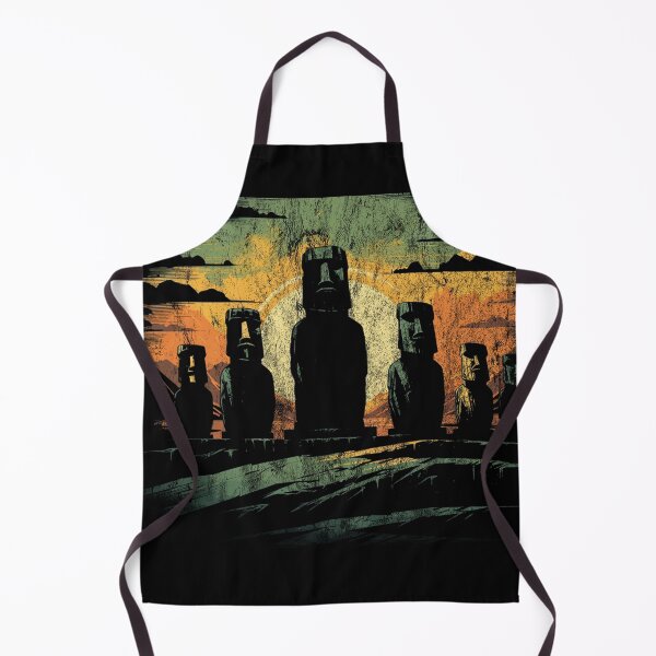 Item preview, Moai Statues Polynesia - Distressed Vintage Street Art Landmarks designed and sold by GVRDesign.