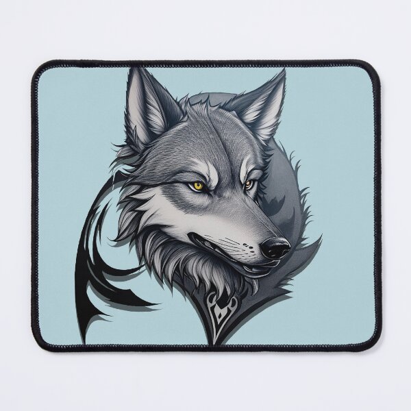 Vista previa del artículo con la obra «Lobo gris», diseñado y vendido por D-dreams.