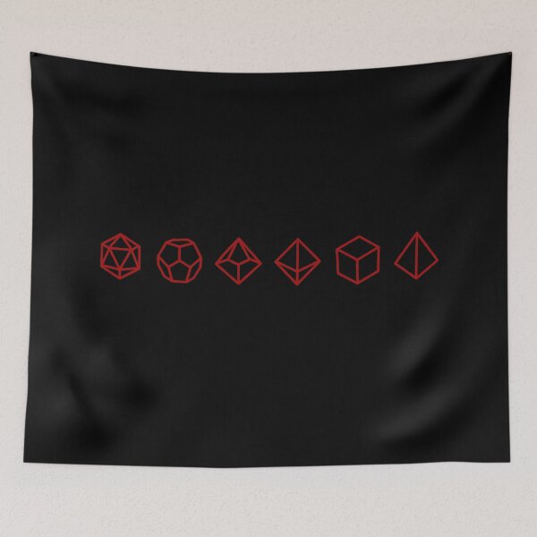 Item preview, Dungeons and dragons dice monochrome red designed and sold by LucAndLil.