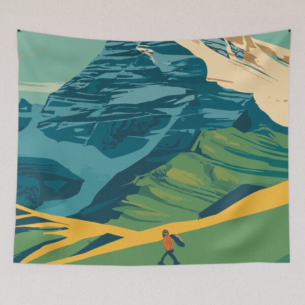 Item preview, A Vintage Travel Art of Eiger - Switzerland  designed and sold by GoodOldVintage.