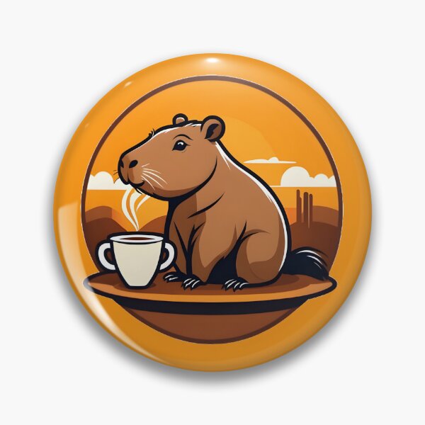Artikelvorschau, Capybara trinkt Kaffee entworfen und verkauft von Devo07.