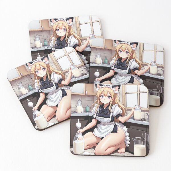 Item preview, Kawaii anime cat maid designed and sold by MiniMooMarkers.