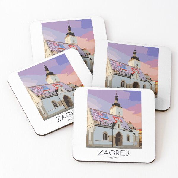 Item preview, A Pop Art Travel Print of Zagreb - Croatia  designed and sold by StudioRedKoala.
