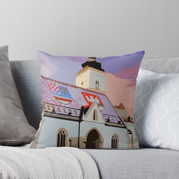 Artikelvorschau, A Pop Art Travel Print of Zagreb - Croatia entworfen und verkauft von StudioRedKoala.