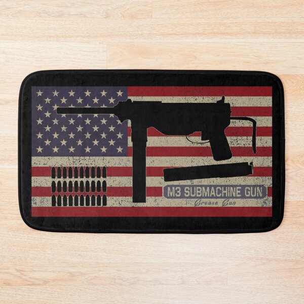 Item preview, M3 Grease Gun WW2 Submachine Gun American Flag Gift designed and sold by MilitaryMart.