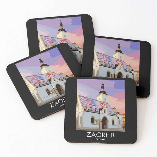 Item preview, A Pop Art Travel Print of Zagreb - Croatia  designed and sold by StudioRedKoala.