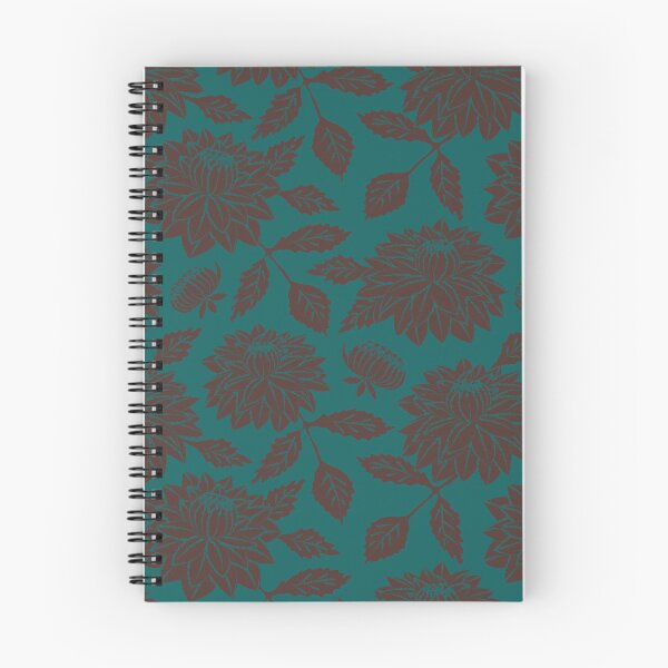 Item preview, Otoño Dalias Marrón Verde Patrón Floral designed and sold by illidesign.