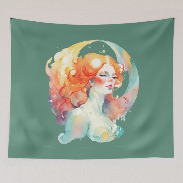 Item preview, Water Color Heavently goddess of myster.Vintage  Art. designed and sold by SuraSu.
