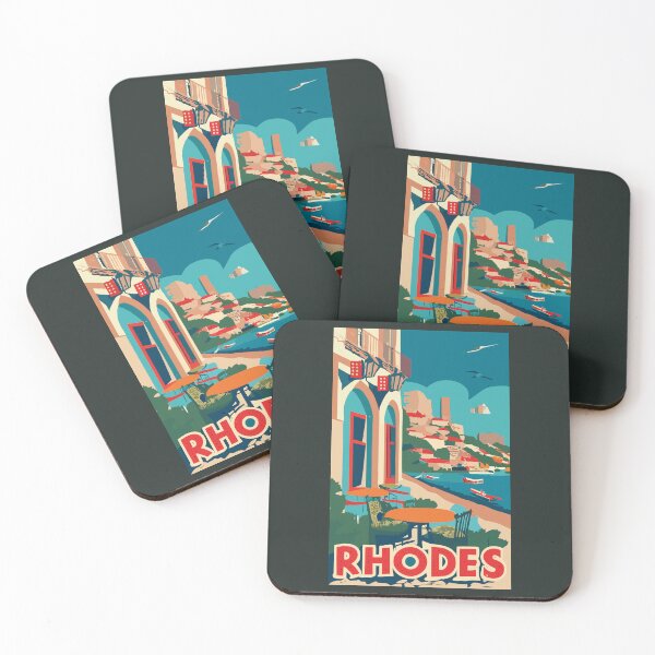 Item preview, A Vintage Travel Art of Rhodes - Greece  designed and sold by GoodOldVintage.
