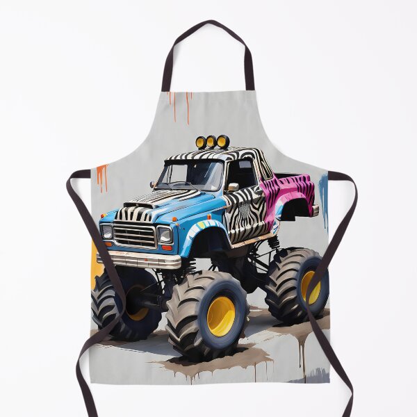 Item preview, Expressionism Car Monster Truck - Unique Abstract Automotive Art designed and sold by Kittyzens.