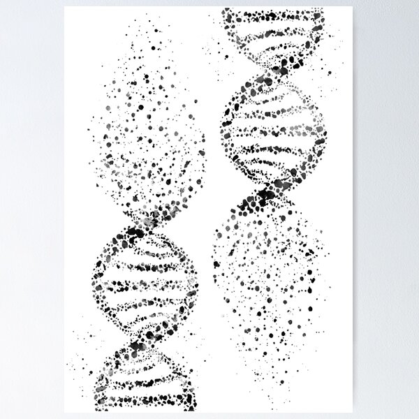 Item preview, DNA, Watercolor Art,Dna double helix genetic designed and sold by Liededrom..