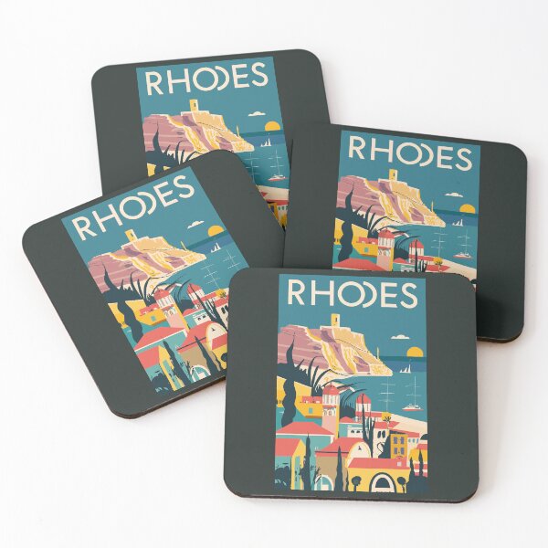 Item preview, A Vintage Travel Art of Rhodes - Greece  designed and sold by GoodOldVintage.