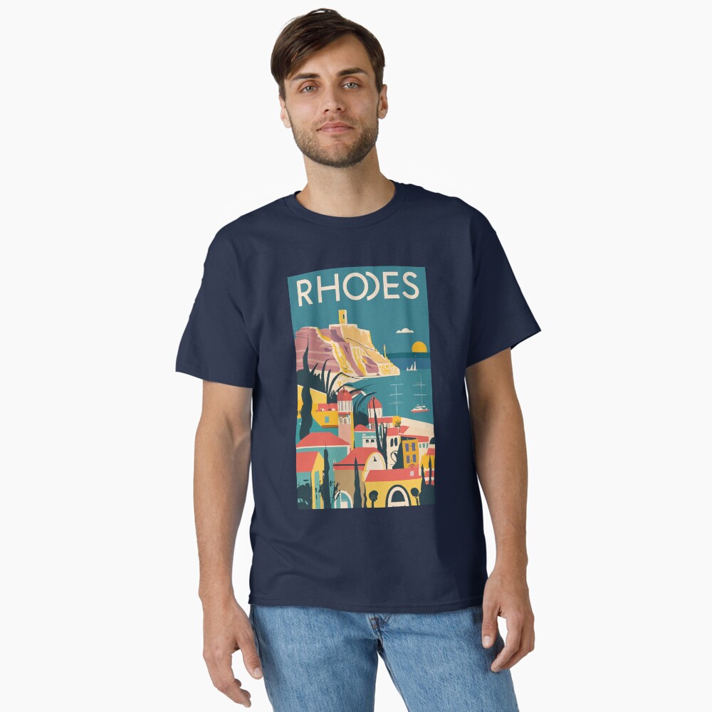A Vintage Travel Art of Rhodes - Greece  Sticker