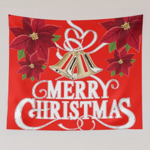 Item preview, MERRY CHRISMAS HOLIDAY WISHES RED FLORAL ART designed and sold by sharlesart.
