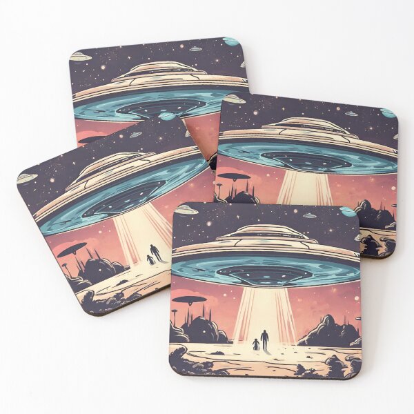 Item preview, UFO Contact, Alien Visitors designed and sold by letsgetinspired.