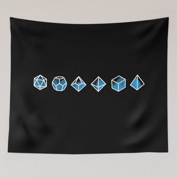 Item preview, Dungeons and dragons dice blue (Water Damage) designed and sold by LucAndLil.