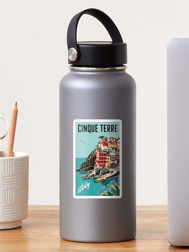 Thumbnail 1 of 3, Sticker, A Vintage Travel Art of Cinque Terre - Italy  designed and sold by GoodOldVintage.
