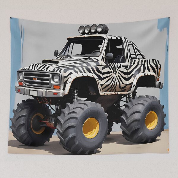 Item preview, Expressionism Car Monster Truck - Unique Abstract Automotive Art designed and sold by Kittyzens.