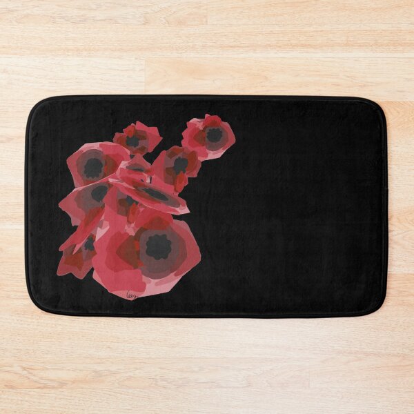 Item preview, poppies (black background) designed and sold by MentaLee.