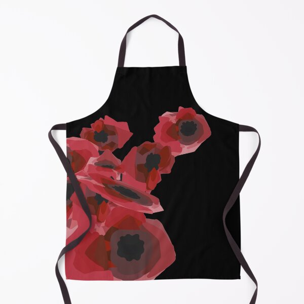 Item preview, poppies (black background) designed and sold by MentaLee.